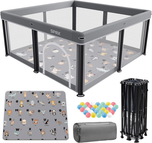 Foldable baby playpen with - playpen,