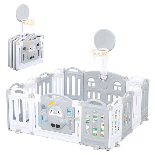 Foldable panels baby playpen - foldable,