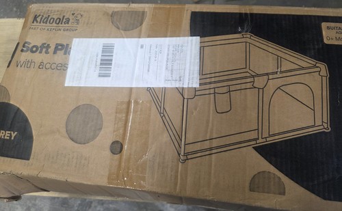Grey baby playpen soft play - playpen,