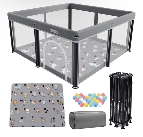 Foldable baby playpen with - baby,