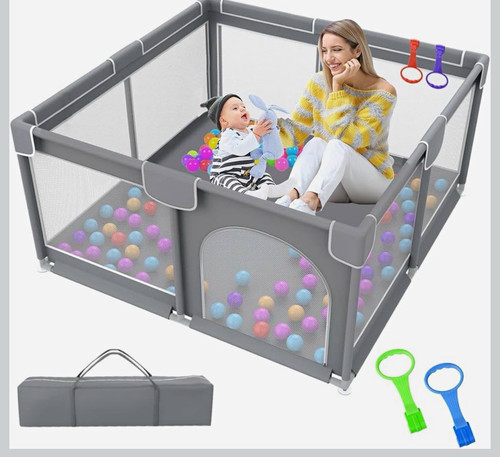 Baby playpen 90x90cm mesh - mesh, play