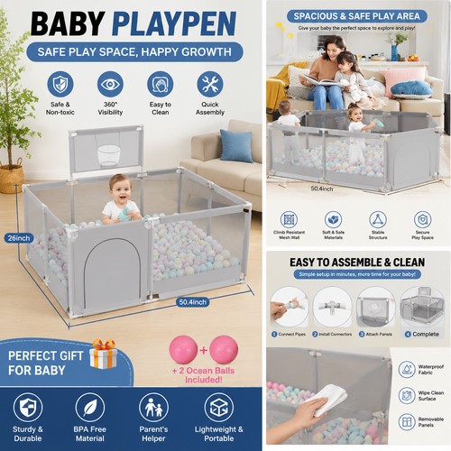 Portable baby playpen kids - baby,