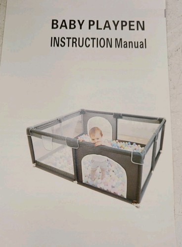 Grey baby playpen - baby,
