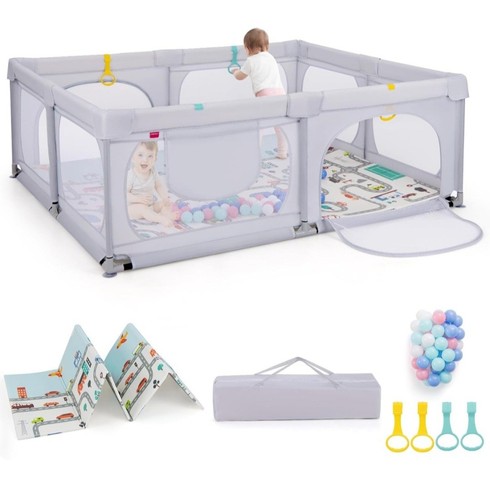 Costway grey playpen centre - costway,