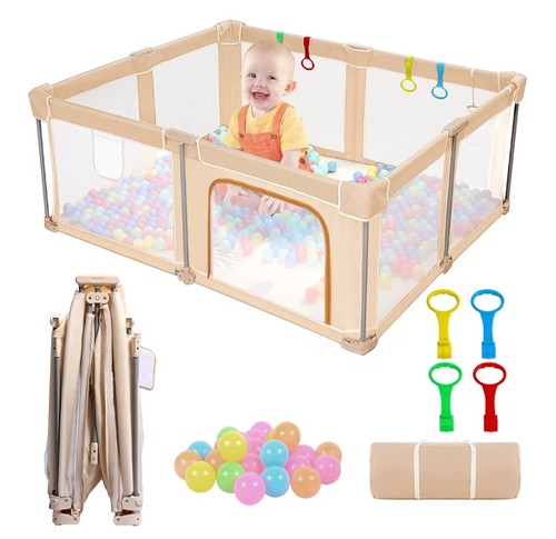 Large foldable baby playpen - &,