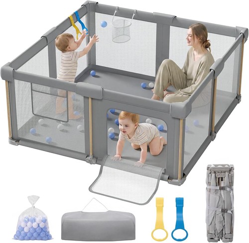 Foldable baby playpen mat - foldable, +